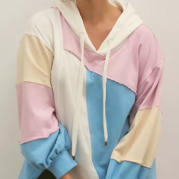 Anthropologie Pilcro Patchwork Hooded Sweatshirt - Picture 4 of 5